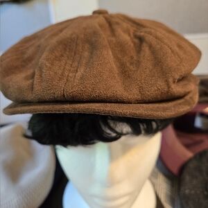 Sean John Brown Newsboy Cap, Unisex XL